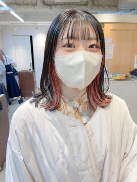 テトラ バイ ネオリーブ 横浜西口店(tetra by neolive) ★インナーカラーコーラルピンク