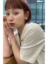 ユニ(uni)&nbsp;ミニボブ/ワイドバング/オレンジカラー/２０代/３０代/４０代