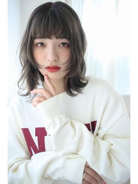 ネロ(Nero) 《Nero》ミディアムウルフ×フリンジウェーブ　#大和