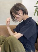 横顔ショートボブ×耳かけショート×オリーブグレージュ