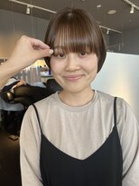 ヘアーエスクールシーユー 枚方T-SITE店(hair S.COEUR×Cu) ぱつっと前髪/ショートスタイル/耳かけショート