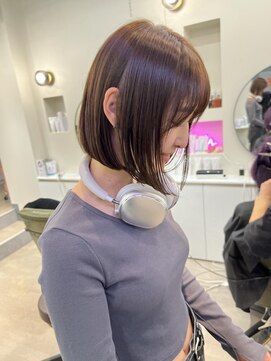 ヒョンミョン ライズバイレボ 取手店(hyon myon/RISE by REVO) レイヤーカット/デザインカラー/オリーブベージュ[取手/取手駅]