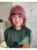 20代/30代/裾カラー/パールピンク