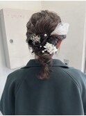 ヘアアレンジ ヘアセット 結婚式 編みおろし 横浜 横浜駅