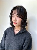 似合わせパーマ×透明感黒髪