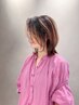 白髪ぼかしハイライト(全体)＋リタッチ(根本)＋カット＋ヘッドスパ　￥12600