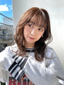 ワンズ リー 上大岡店(One's ly) レイヤーカット/ウェットヘア/オリーブベージュ[上大岡]