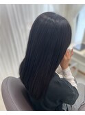 地毛風黒髪カラー