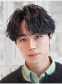 横浜西口センターパートニュアンスパーマフェザーショート緩め