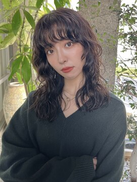 メゾンアクア 表参道(Maison ACQUA) 〒ミディアムパーマデジタルパーマボブパーマチェリーブラウン