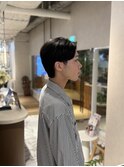 刈り上げなしセンターパート襟足あり
