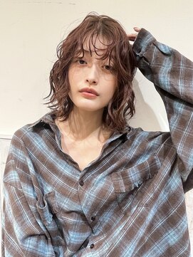 ネオリーブカップ 町田店(Neolive capu) オレンジブラウンカラー/パーマ風ヘアセット/サロンモデル