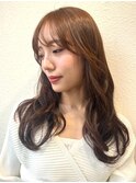 コテ巻き風パーマ/ロングレイヤー/大人ガーリー/艶カラーp川口
