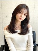 ミディアムレイヤーカット&髪質改善ストレート