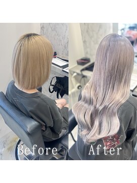 あるじゃんすー 千葉店 パープルシルバー#シールエクステ#ヨシンモリ#ダブルカラー#千葉