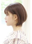 30代からのあごライン前下がりショートボブ
