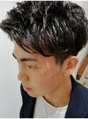 アップバング×雰囲気ツーブロック
