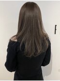 大人イルミナカラー(グレージュカラー)×ナチュラルセミロング