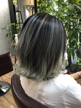 ロダット 横浜(LODAT by little) バレイヤージュ×グレージュ【LODAT横浜】