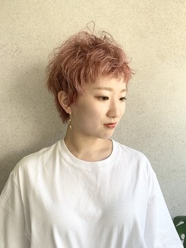 ミクマル(micmal) インスタ人気☆透け感ピンクラベンダー×ベリーショート