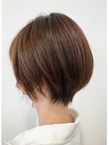 ヘッズ 本八幡店(HEADS)&nbsp;大人ショート　テラコッタ　くすみブルー　縮毛矯正