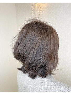 ヘアーアンドメイク ドレス(DRESS) 白髪ぼかしハイライト＆オレンジ色消しカラー