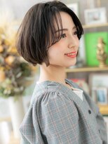 カバーヘアアンドスパ ブリス 浦和(COVER HAIR&SPA bliss)&nbsp;黒髪かきあげバング小顔くびれショートボブa浦和20代30代40代