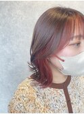 ナチュラルショコラブラウン+ピンクインナー