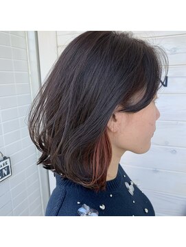 オーシャン(Ocean) [OCEAN Hair&Life藤原純]ダークモカカラー/秋のインナーカラー☆