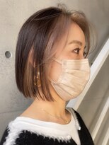 トト 船橋店(toto.)&nbsp;黒髪/グレーベージュ/レイヤーロング/前髪パーマ[西船橋/津田沼]