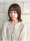 ナチュラルボブ/ピンクブラウン