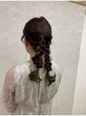 大人美人ポニーテール編みおろし三つ編み褒められる♪