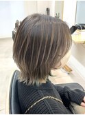 イメチェン/似合わせカット/フルバング/グレーベージュ[西船橋]