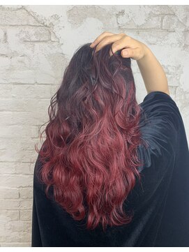 プライズ アイリス 池袋東口店(prize Iris) レッドカラー　グラデーションカラー