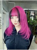 派手髪ピンク/デザイン
