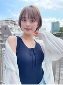 ♪大人ショートボブ丸みショートカットマッシュショート前髪あり