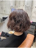 ミニボブ/外国人風パーマ/ハードパーマ/おしゃれ女子