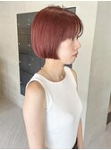 ブリーチなしダブルカラーで作る赤髪/落合