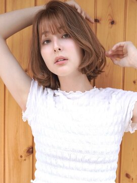 ブゾン(buZon) 【buZon ブゾン】くびレイヤー☆前髪こなれミディデザインカラー