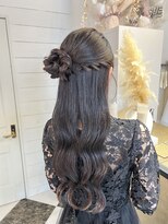 髪屋 紬&nbsp;ハーフアップお団子ヘア/くるみちゃんヘア/ハーフアップアレンジ