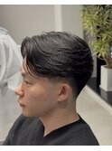 ラフカール　ニュアンスパーマ　刈り上げセンターパート