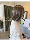 春っぽい艶カラーとミディアムレイヤー♪大人ガーリー