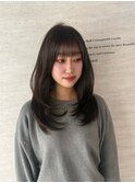 イメチェン/ピンクベージュ/アンブレラカラー/前髪/渋谷