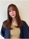 マロンブラウンカラー&大人ワンカールスタイル