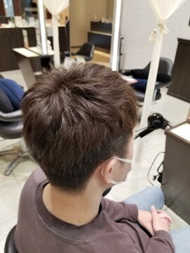 ミック ヘアアンドメイクアップ 高田店(miq Hair&Make up) メンズショート/アッシュブラウン/ナチュラルブラウン