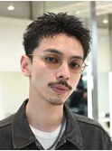原宿メンズパーマルーズショートアクティブショートツイスパ緩め