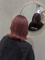 ヘアリゾートレガロ 瓢箪山店(Hair Resort regalo)&nbsp;シルバーアッシュ裾カラーラベンダーグレージュ切りっぱなしボブ