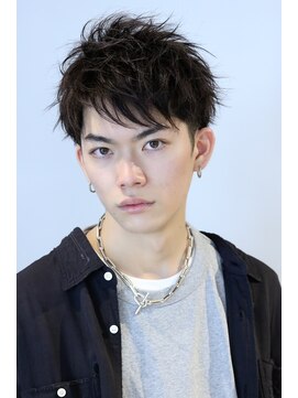 ネイビー(NAVY) メンズ 佐藤健 爽やかショート 清潔感 アップバング デコ出し