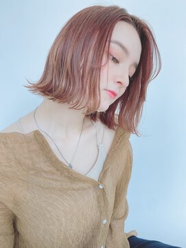 ルービック バランス 天王寺(Rubik's×Balance) 透明感オレンジブラウン◎大人ヘルシーボブ