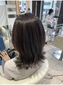 透明感グレージュ×簡単レイヤースタイル